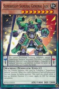 Superheavy Samurai General Jade - Breakers of Shadow YuGiOh trading card