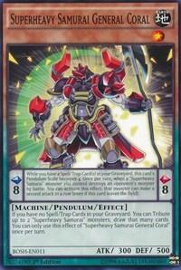 Superheavy Samurai General Coral - Breakers of Shadow (BOSH) #BOSH-EN011 - Common / Short Print YuGiOh Trading Card