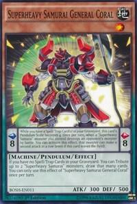 Superheavy Samurai General Coral - Breakers of Shadow YuGiOh trading card