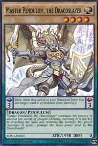 Master Pendulum, the Dracoslayer trading card from Breakers of Shadow Master Pendulum, the Dracoslayer - Breakers of Shadow YuGiOh trading card