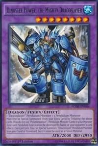 Dinoster Power, the Mighty Dracoslayer - Breakers of Shadow YuGiOh trading card