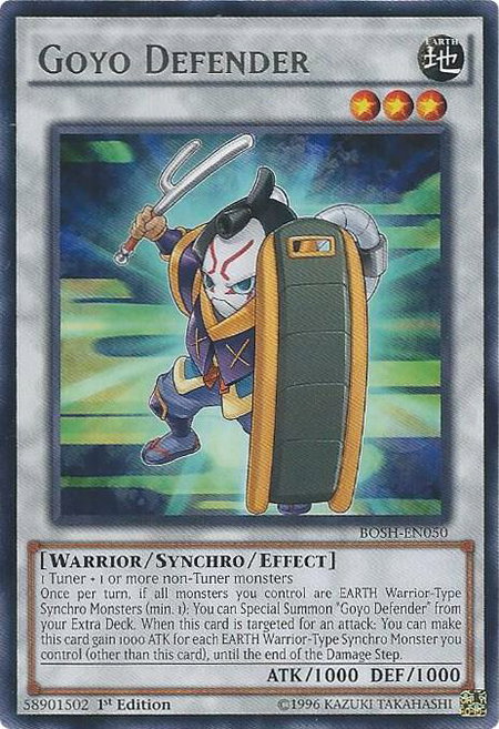 Goyo Defender trading card from Breakers of Shadow Goyo Defender - Breakers of Shadow YuGiOh trading card