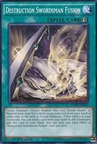 Destruction Swordsman Fusion - Breakers of Shadow YuGiOh trading card