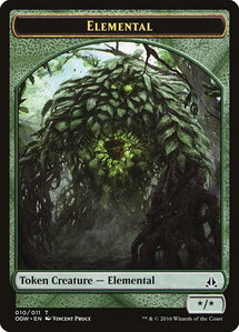Elemental Token (010) - Oath of the Gatewatch (OGW) #10 - Token Magic: The Gathering Trading Card