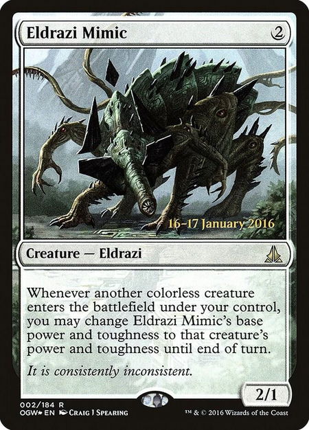 Eldrazi Mimic - Prerelease Cards Magic: The Gathering trading card