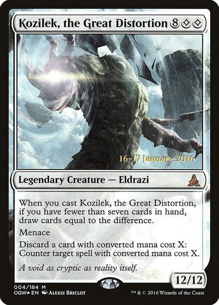 Kozilek, the Great Distortion - Prerelease Cards Magic: The Gathering trading card