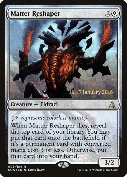 Matter Reshaper - Prerelease Cards Magic: The Gathering trading card