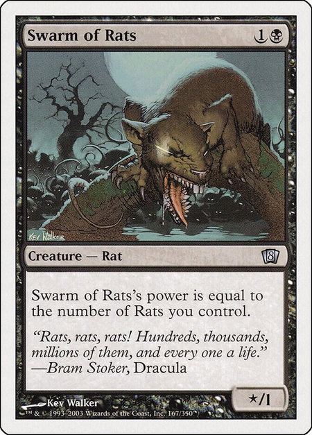 Swarm of Rats - 8th Edition Magic: The Gathering trading card