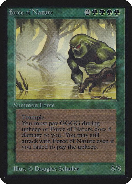 Force of Nature - Alpha Edition Magic: The Gathering trading card