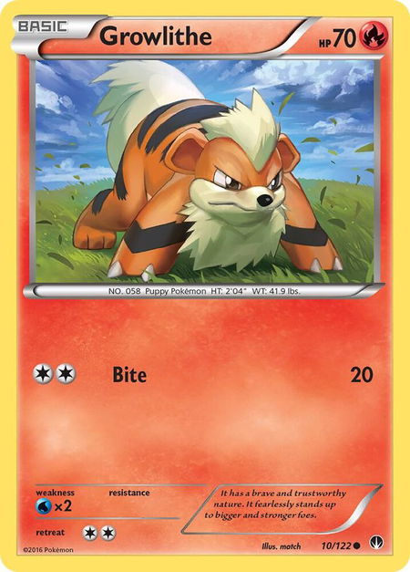 Growlithe - XY - BREAKpoint Pokémon trading card