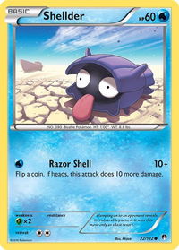 Shellder (22) - XY - BREAKpoint (BKP) #22/122 - Common Pokémon Trading Card