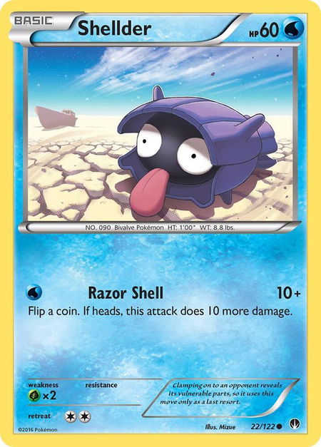 Shellder (22) - XY - BREAKpoint Pokémon trading card