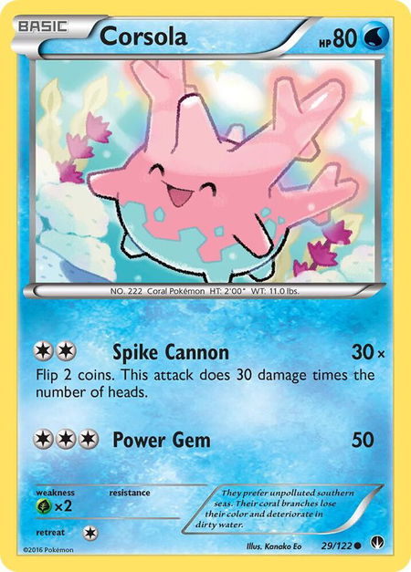 Corsola - XY - BREAKpoint Pokémon trading card
