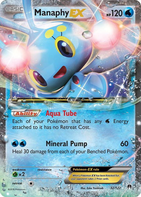 Manaphy EX - XY - BREAKpoint Pokémon trading card
