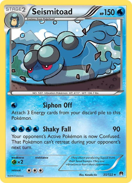 Seismitoad - XY - BREAKpoint Pokémon trading card