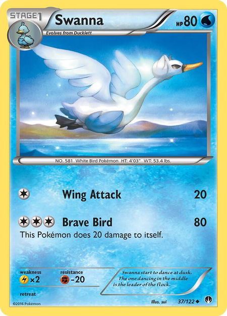 Swanna - XY - BREAKpoint Pokémon trading card
