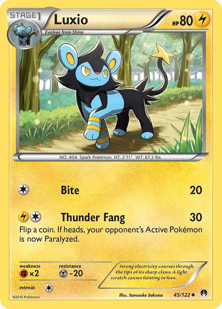 Luxio - XY - BREAKpoint Pokémon trading card