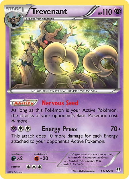 Trevenant - XY - BREAKpoint Pokémon trading card