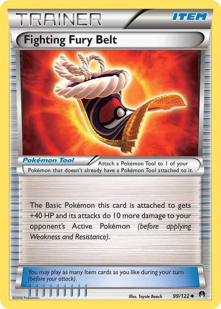 Fighting Fury Belt - XY - BREAKpoint Pokémon trading card