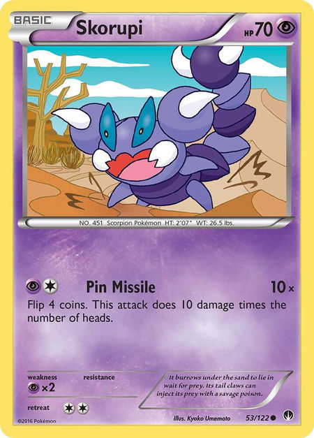 Skorupi - XY - BREAKpoint Pokémon trading card