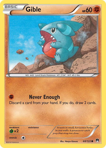 Gible - XY - BREAKpoint Pokémon trading card