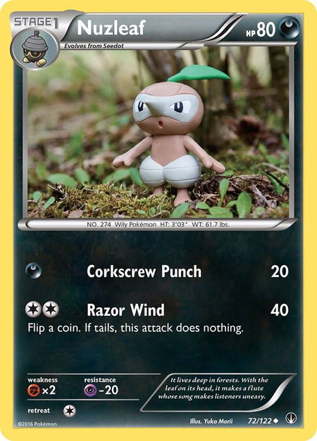 Nuzleaf - XY - BREAKpoint Pokémon trading card