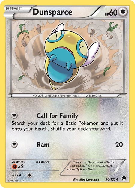 Dunsparce - XY - BREAKpoint Pokémon trading card