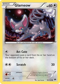 Glameow - XY - BREAKpoint (BKP) #93/122 - Common Pokémon Trading Card