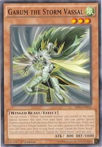 Garum the Storm Vassal trading card from Structure Deck: Emperor of Darkness Garum the Storm Vassal - Structure Deck: Emperor of Darkness YuGiOh trading card