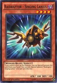 Raidraptor - Singing Lanius - Wing Raiders (WIRA) #WIRA-EN018 - Common / Short Print YuGiOh Trading Card