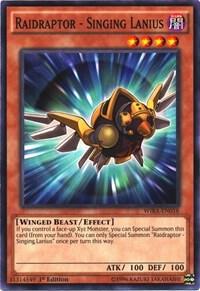 Raidraptor - Singing Lanius - Wing Raiders YuGiOh trading card