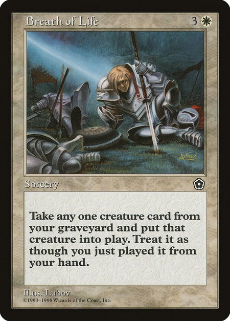Breath of Life - Portal Second Age Magic: The Gathering trading card
