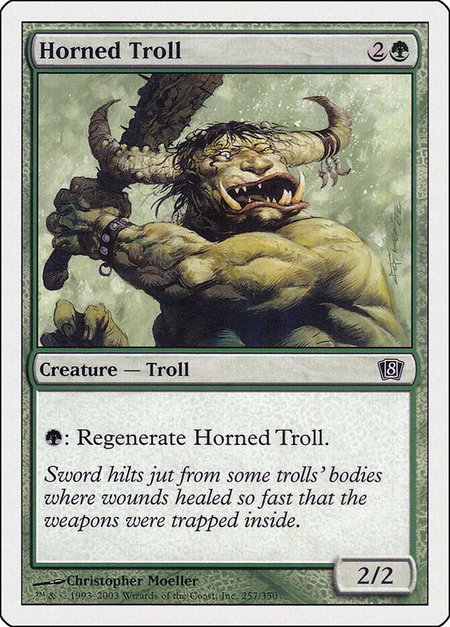 Horned Troll - 8th Edition Magic: The Gathering trading card