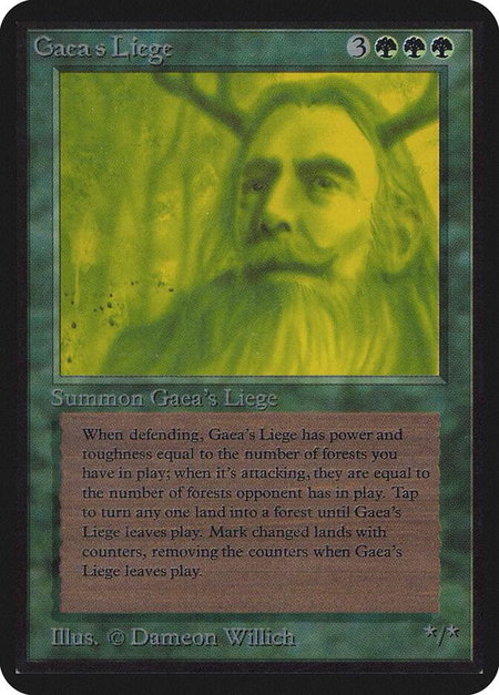 Gaea's Liege - Alpha Edition Magic: The Gathering trading card