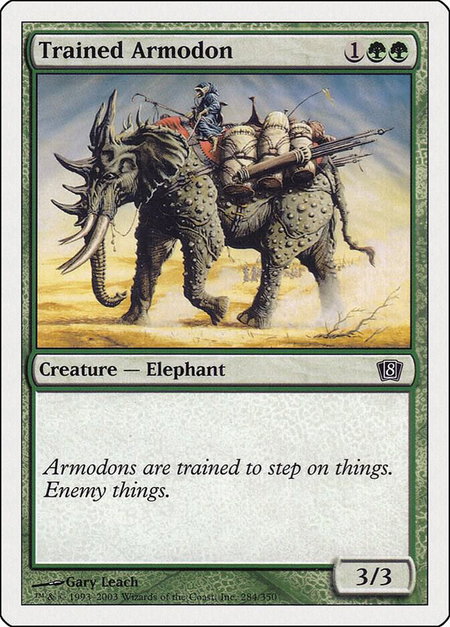 Trained Armodon - 8th Edition Magic: The Gathering trading card