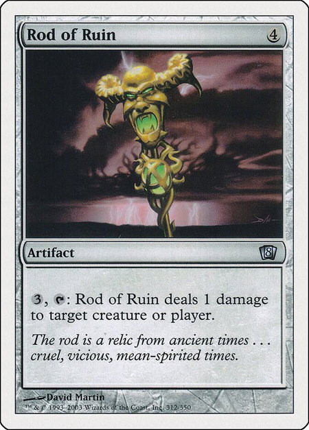 Rod of Ruin - 8th Edition Magic: The Gathering trading card