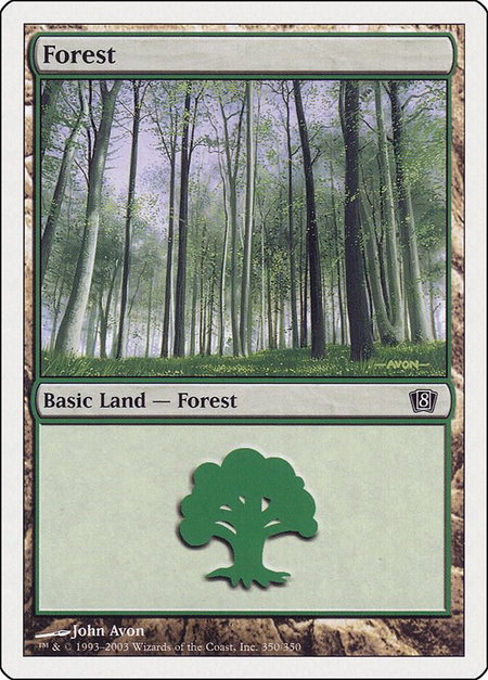 Forest (350) - 8th Edition Magic: The Gathering trading card