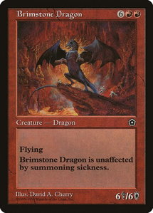 Brimstone Dragon - Portal Second Age (P02) #92 - Rare Magic: The Gathering Trading Card