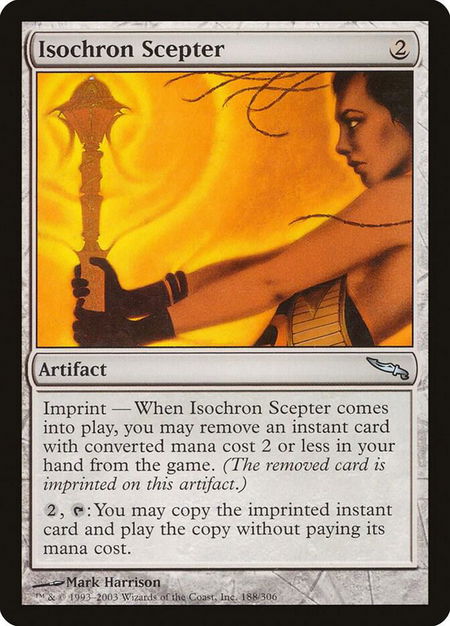 Isochron Scepter - Mirrodin Magic: The Gathering trading card