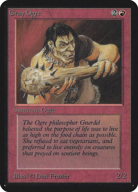 Gray Ogre - Alpha Edition Magic: The Gathering trading card
