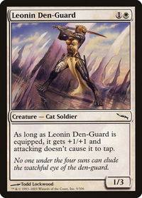 Leonin Den-Guard - Mirrodin (MRD) #9 - Common Magic: The Gathering Trading Card