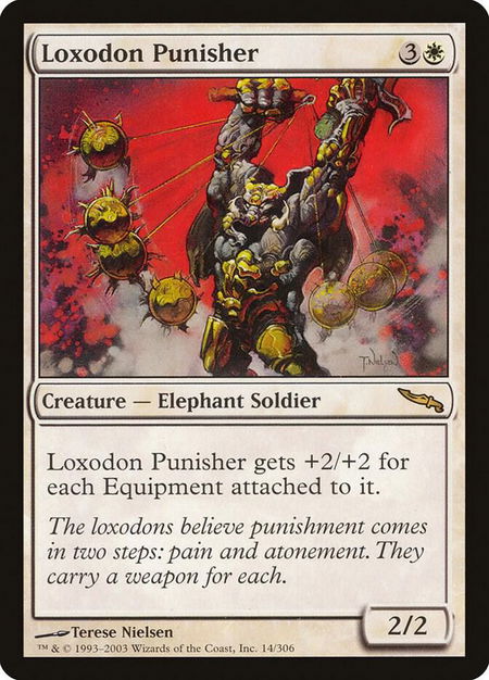 Loxodon Punisher - Mirrodin Magic: The Gathering trading card