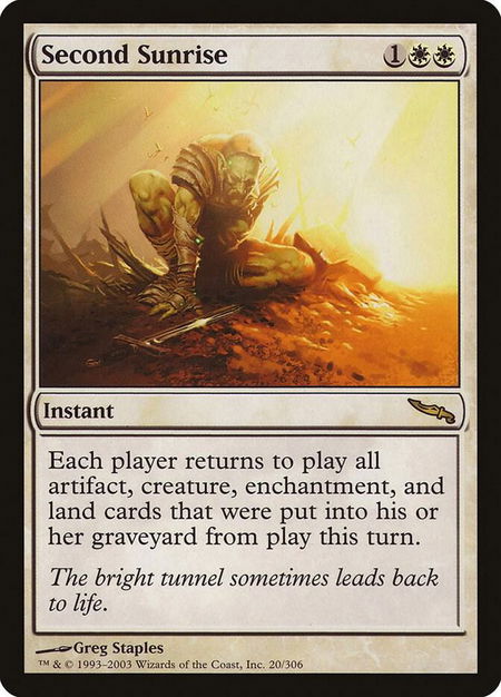 Second Sunrise trading card from Mirrodin Second Sunrise - Mirrodin Magic: The Gathering trading card