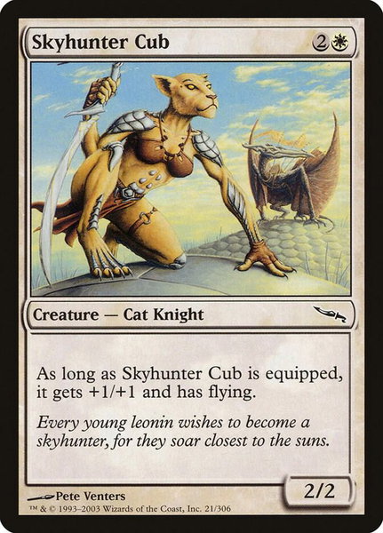 Skyhunter Cub trading card from Mirrodin Skyhunter Cub - Mirrodin Magic: The Gathering trading card