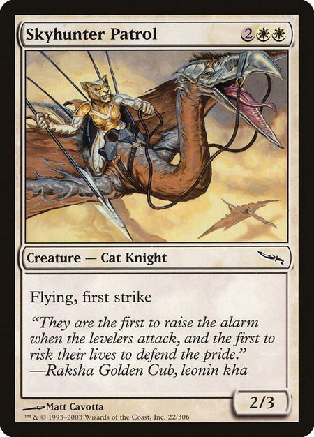 Skyhunter Patrol trading card from Mirrodin Skyhunter Patrol - Mirrodin Magic: The Gathering trading card