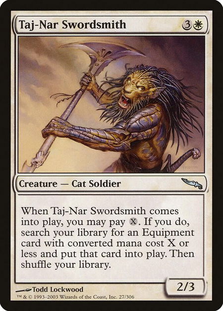 Taj-Nar Swordsmith - Mirrodin Magic: The Gathering trading card