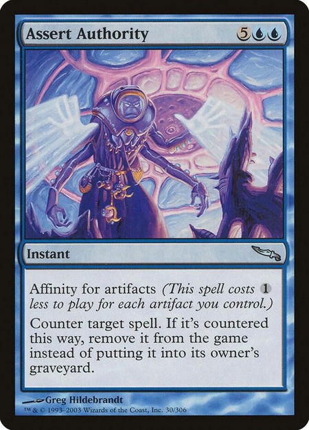 Assert Authority trading card from Mirrodin Assert Authority - Mirrodin Magic: The Gathering trading card