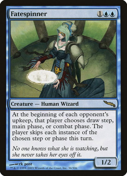 Fatespinner trading card from Mirrodin Fatespinner - Mirrodin Magic: The Gathering trading card