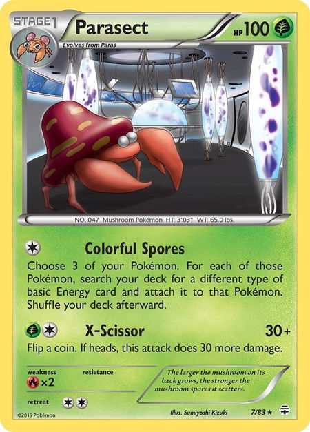Parasect - Generations Pokémon trading card