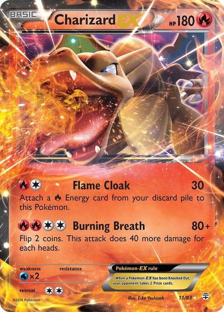 Charizard EX - Generations Pokémon trading card